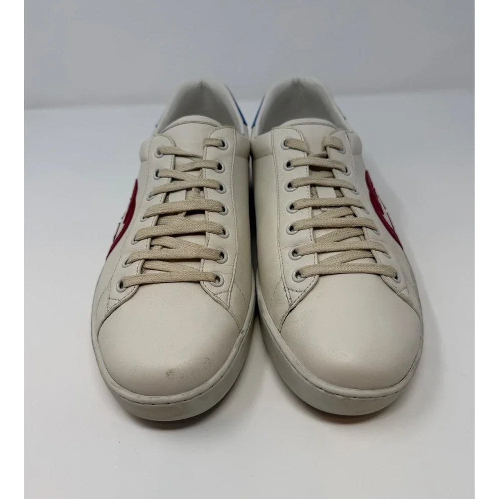 Gucci Ace Interlocking G Sneaker White Leather Size 10 US 9 Gucci